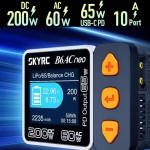 SKYRC B6ACneo Professional Dual Power Smart Battery Charger for RC Drones DC200W 30V AC60W 240V XT60 10A Continuous Discharger